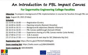PBL Impact Canvas Session conducted